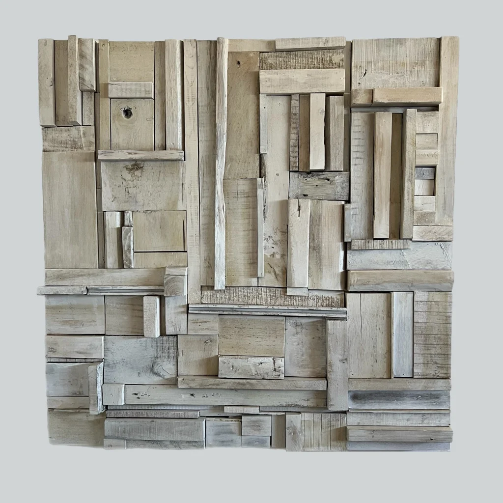 Rustic Wood Panel Whitewash - Asher